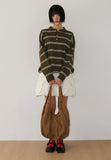 STRIPED COLLAR KNIT