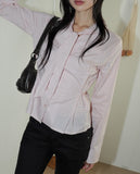 Lajeun Low Rise Slit Cotton Bootcut Pants