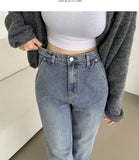 Loose Wide Bootcut Fit Banding Span Denim Pants