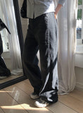Tox Washing Cut Wide Denim Pants