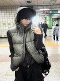 Metal Khaki Hood COSYHARU Banding Padding Vest