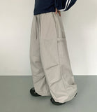 [unisex] Nilla D-ring Banding Carpender String Parachute Pants