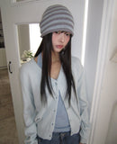 Behile Stripe Shirring Beanie