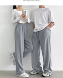 Color Basic Long Wide Banding Training Pants