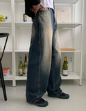 Felint Washing Incision Balloon Denim Pants