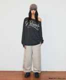 STRIPE PRESENT ONE SHOULDER LS TEE