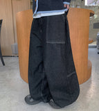Shuoki Stitch Balloon Wide Raw Denim Pants