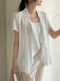 Blond Shawl Collar Open Cardigan Jacket