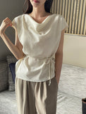 Les Drape Yoru Cap Sleeveless T-Blouse