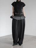 Mode Half-Neck Trench Blouse