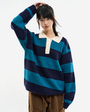 Odisha rugby collar wool knit sweatshirt