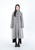 Hoodie long duffle coat