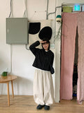 [BAONHAUS] Kenas Cotton Banding Balloon Wide Pants