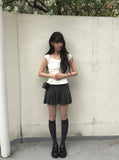 Baden Low Mini Shirring Flare Skirt