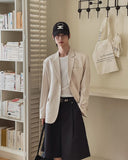 L'Obrey Single Linen Blazer