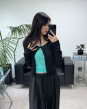 Rain-colored cropped sleeveless