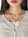 Smet Beads Gemstone Chain Silver Necklace