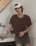 Philip U-neck knit short sleeve T-shirt