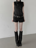 Teeth Adjust Cotton Shorts
