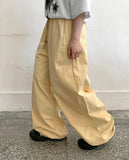 Mamiko pintuck string wide cotton banding pants