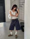 Ruble Studded Striped Bermuda Shorts