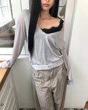 Kanbi V-neck Long Sleeve Knit