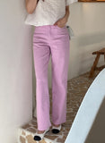 French Span Wide Denim Pants