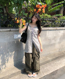 Russet Parachute Button Cargo Pants