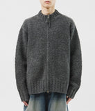 Mong Boucle Knitted Zip Up