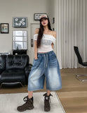 Wade Patch Banding Bermuda Denim Pants