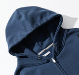 Faded Washed Crop Hood Zip-Up
