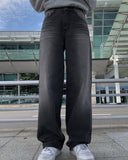 Mochi Black Washing Denim Wide Pants