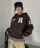 Solid Patch Stitch Two-Way Work Jacket