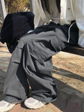Mobo Banding Cargo Pintuck Wide Pants