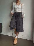 Multi-pocket D-ring Nylon Bermuda Pants