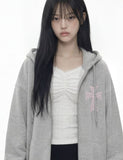 DOT CROSS Embroidered Hood Zip-Up