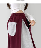 Two-Way Jogger Wide Side Folding Cut Two-Tone Training Pants