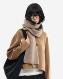 Soft ribbed knit muffler