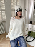 Noah Alpaca Wool Boat Neck Loose Fit Knit
