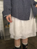 Randoy Lace Layered Mini Skirt