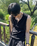 Urban henley neck sleeveless