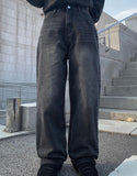 Lewis black blue washed wide pants