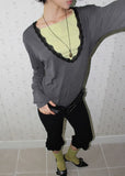 DEEP V-LACE LONGSLEEVE