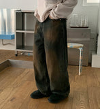 Takiru vintage washed brushed denim pants