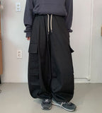 [Unisex] Tedens Curved Banding Cargo Wide Pants