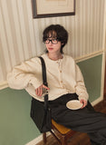 Rogers round emboss cardigan