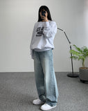Deueddy Washing Long Wide Denim Pants