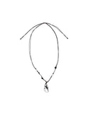 Leaf Clear Pendant Long Necklace