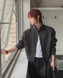 Sven Suede High-Neck Cardigan