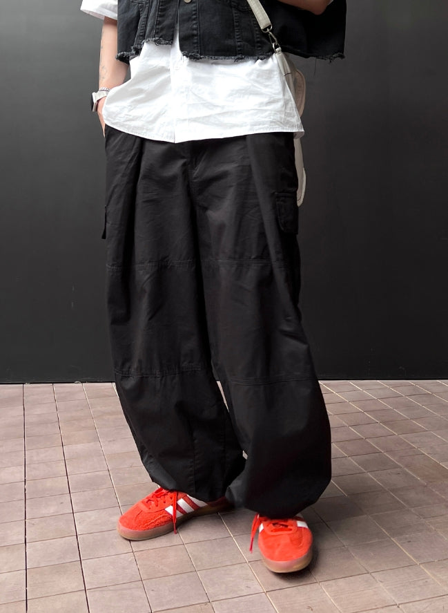 【DISCERNMENT】Unisex Americaji Cargo Balloon Pants DISCERNMENT (ディーサーメント) - 男女兼用アメカジカーゴ